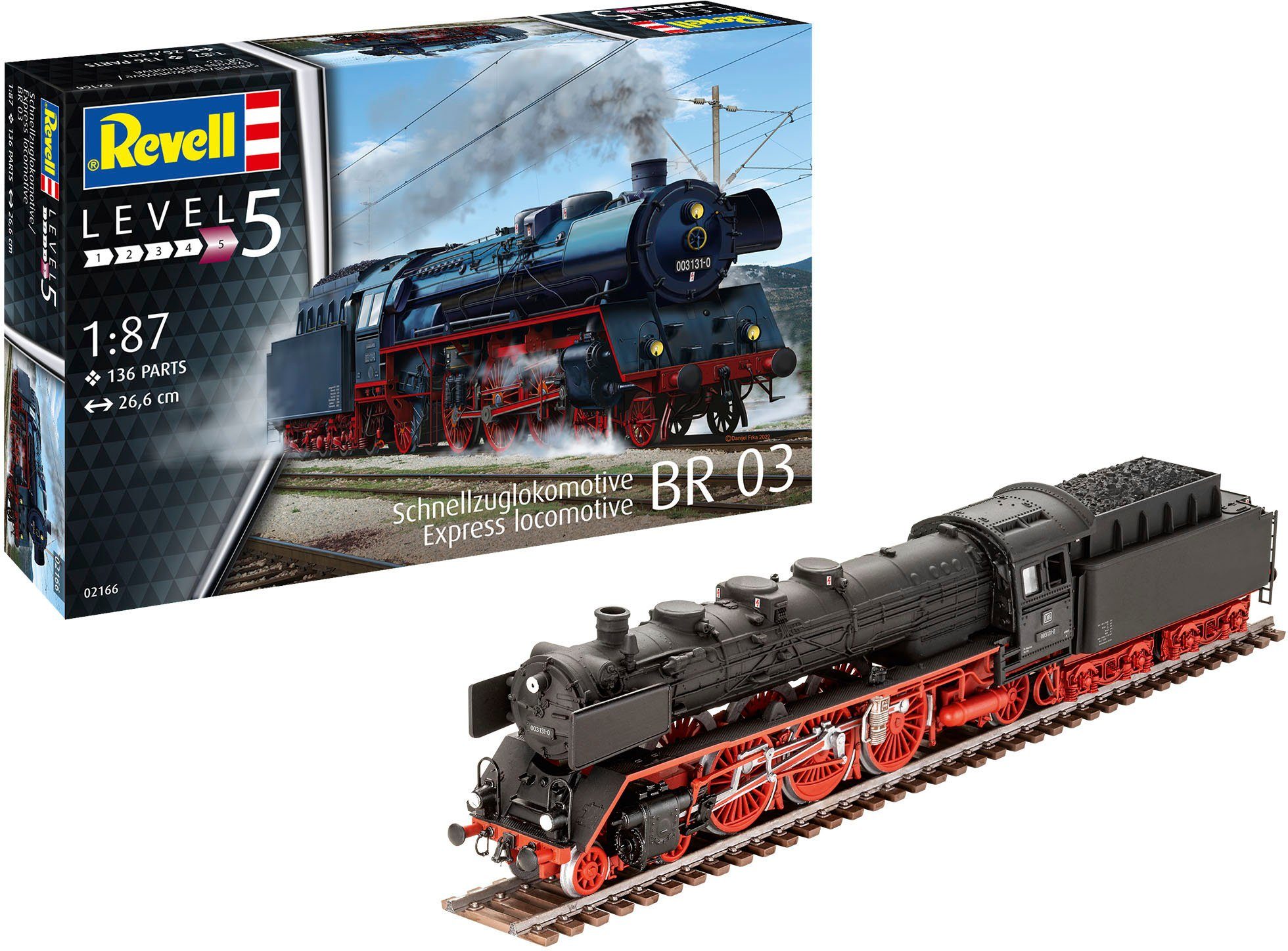 Revell® Modellbausatz H0 Schnellzuglokomotive BR03, Maßstab 1:87, Made in Europe