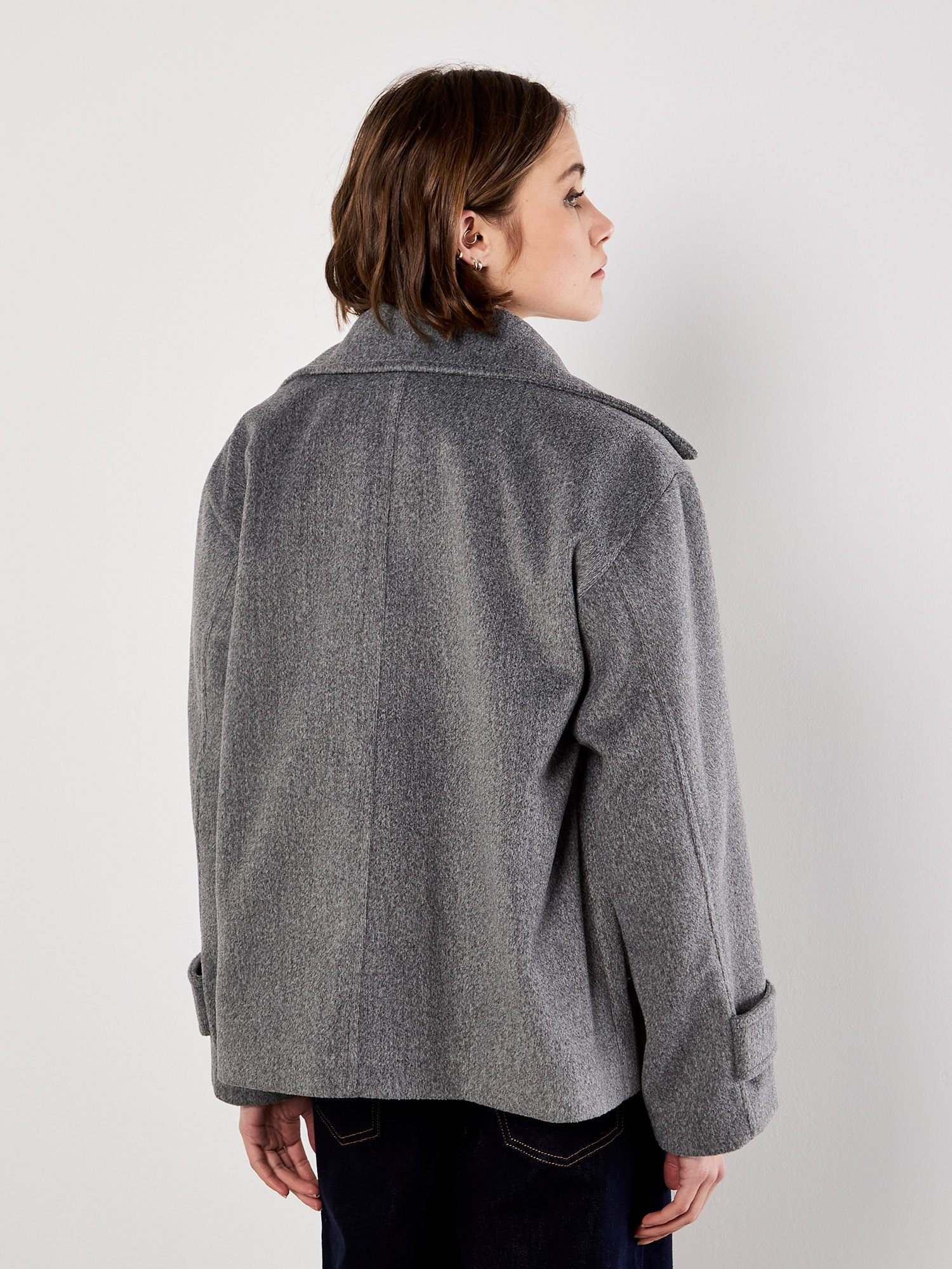 Apricot Kurzjacke Kurzjacke im Zweireiher Stil