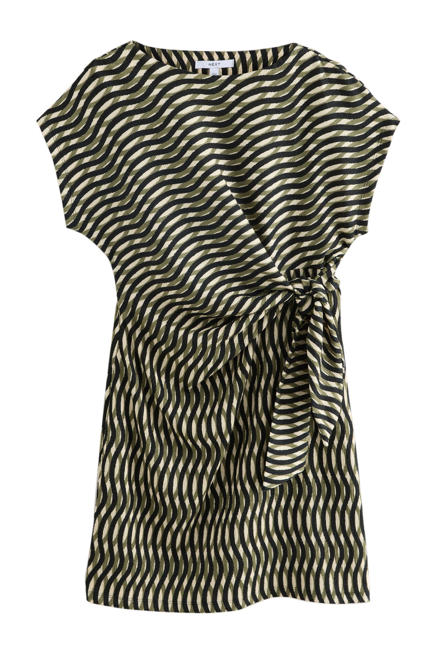 Jerseykleid Strukturiertes Minikleid zum Binden