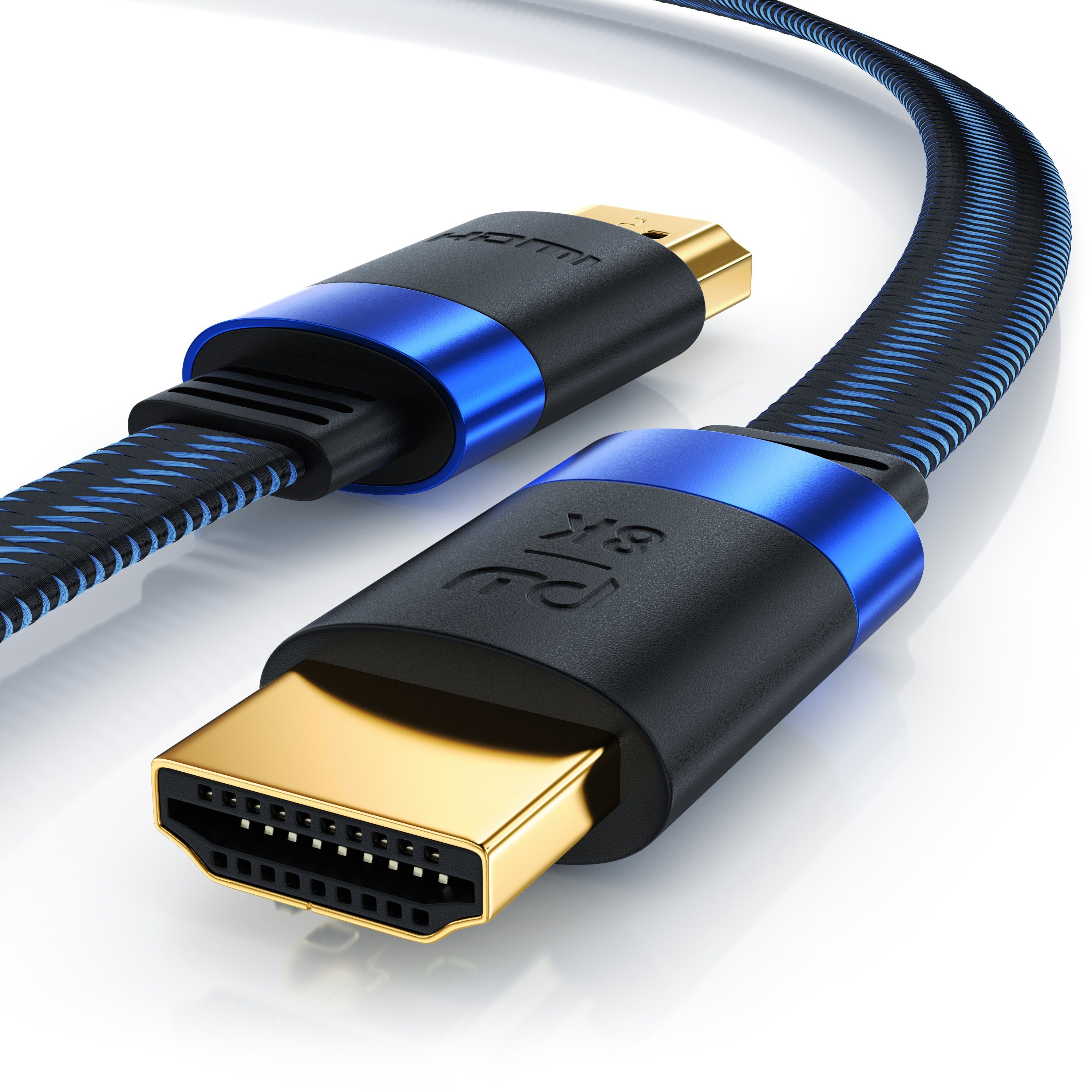 Primewire HDMI-Kabel, 2.1, HDMI Typ A (150 cm), Flachbandkabel 8K @ 120 Hz, 4K @ 240 Hz DSC UDH eARC HDR10+ flach 1,5m