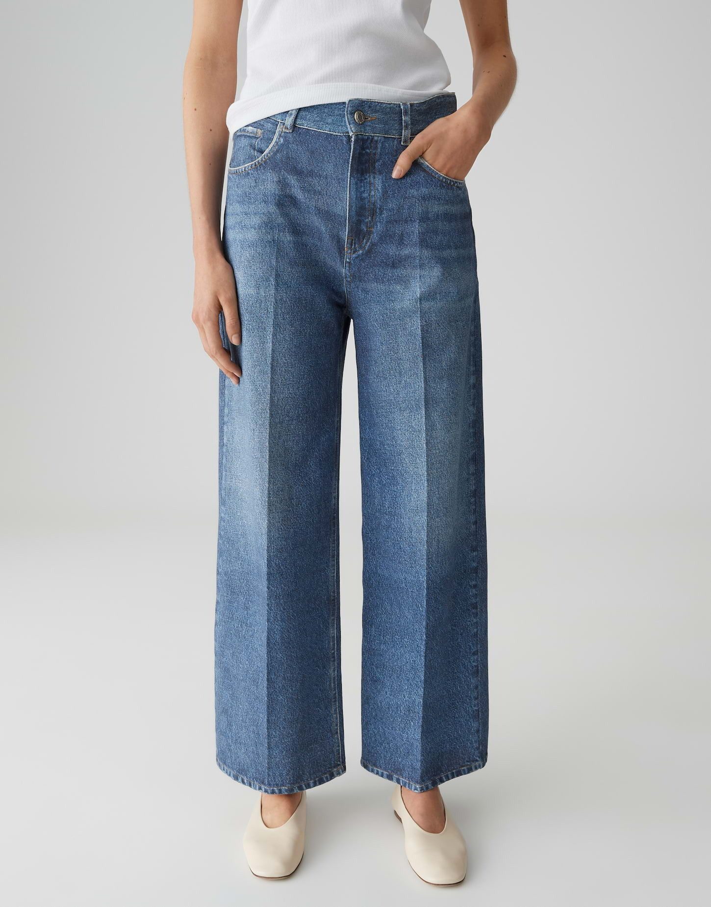 OPUS PANTS Stoffhose Calina cruise Printdesign mit femininer Weite