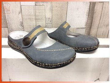 Rieker Rieker Clog Pantolette vorn geschlossen blau-grau Pantolette