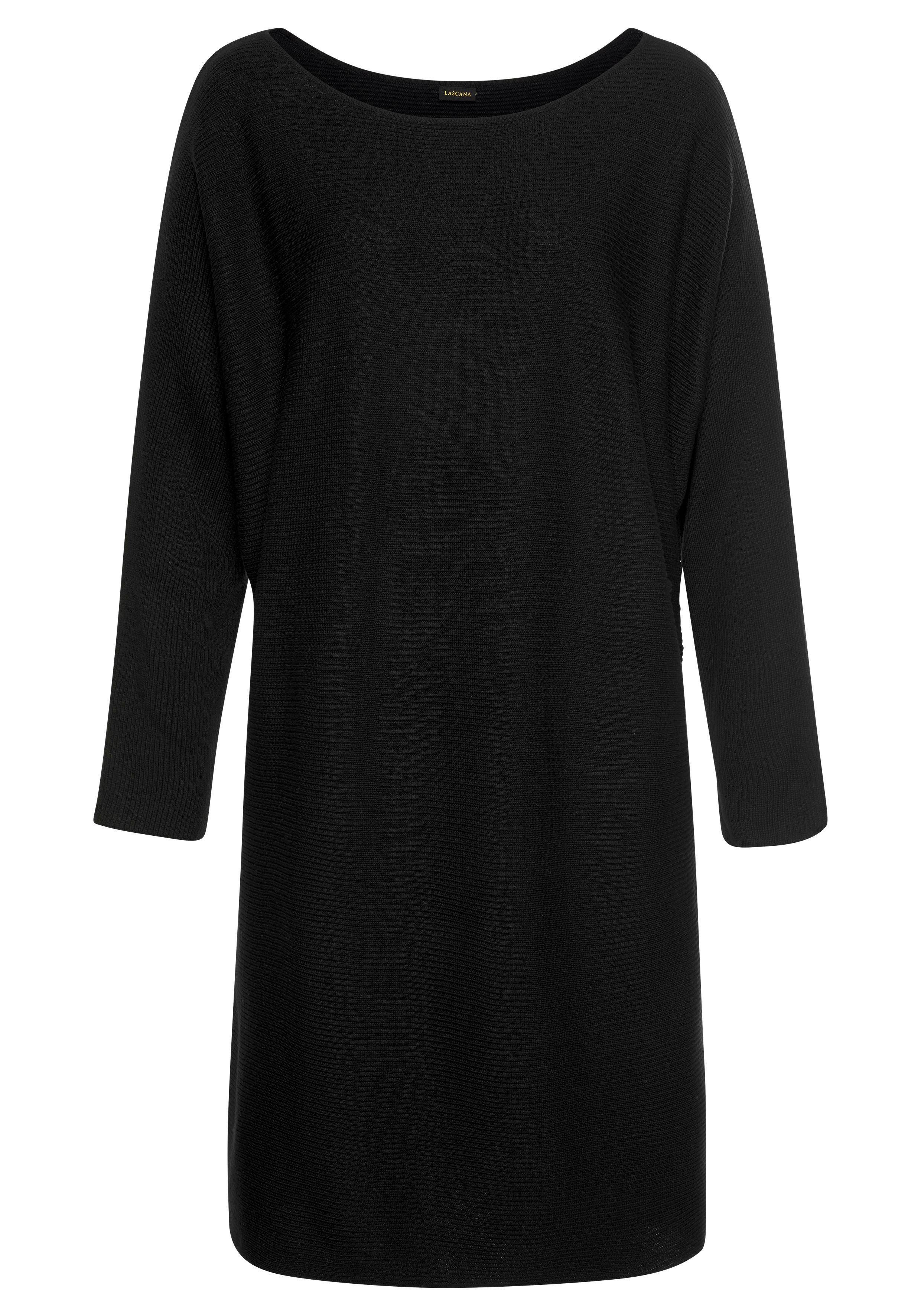 LASCANA Strickkleid, mit U-Boot-Ausschnitt günstig online kaufen
