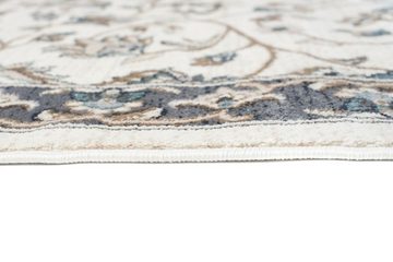 Orientteppich Oriente Teppich - Traditioneller Teppich Orient Creme Grau, Mazovia, 60 x 100 cm, Geeignet für Fußbodenheizung, Pflegeleicht, Wohnzimmerteppich