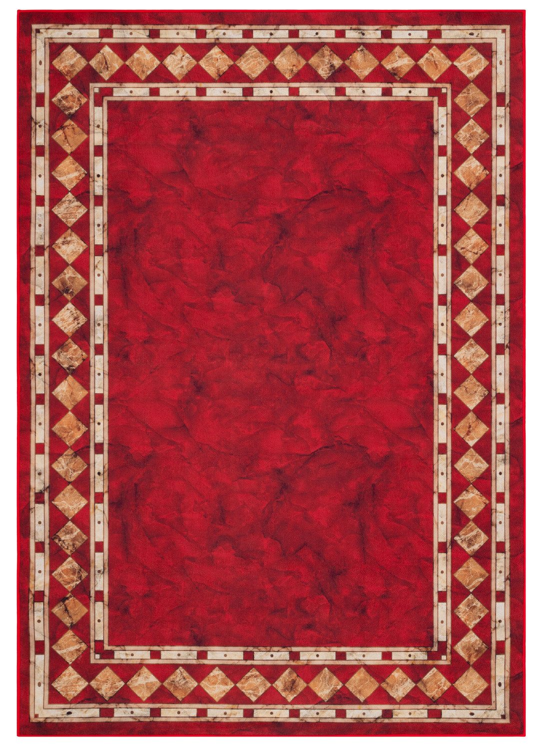 Tapiso Teppich NORA, rechteckig, Höhe: 5 mm, Flachgewebe, Marmor- und Mosaikdruck, rutschfest, Wohnzimmer