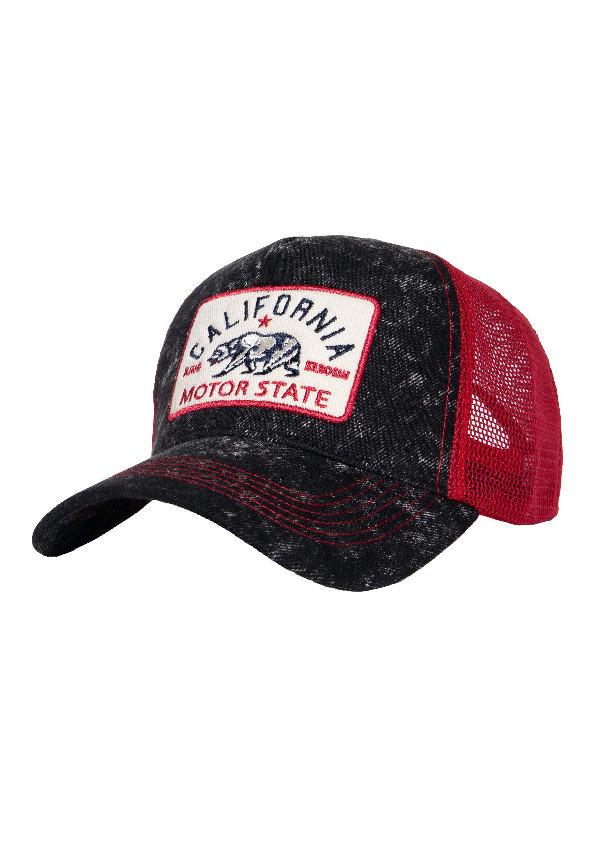 KingKerosin Trucker Cap California (1-St) im Acid-Wash-Look