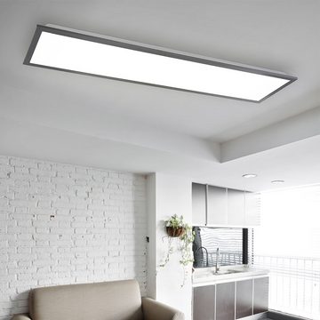 Globo LED Deckenleuchte, LED-Leuchtmittel fest verbaut, Warmweiß, Panel Aufbaudeckenlampe Wohnzimmerlampe LED Schlafzimmerlampe L 80 cm