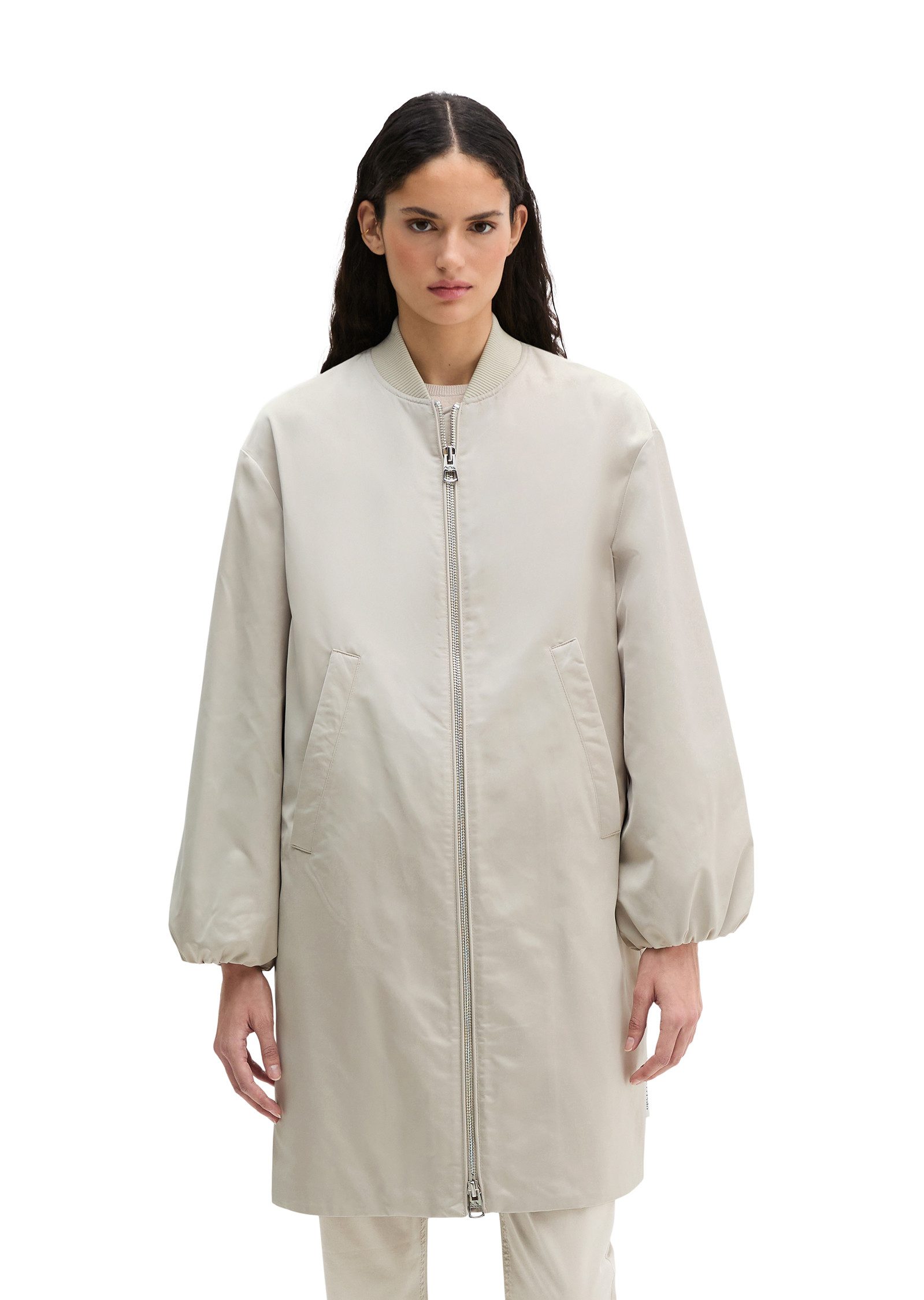 Marc O'Polo Kurzmantel aus recyceltem Polyester-Twill