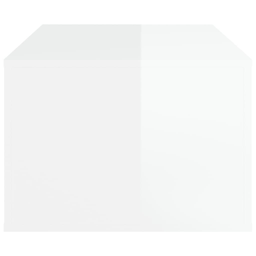 Hochglanz-Weiß Couchtisch Hochglanz-Weiß cm | Holzwerkstoff Couchtisch Hochglanz-Weiß vidaXL (1-St) 100x50,5x35