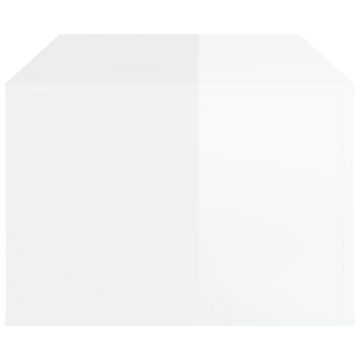 vidaXL Couchtisch Couchtisch Hochglanz-Weiß 100x50,5x35 cm Holzwerkstoff (1-St)