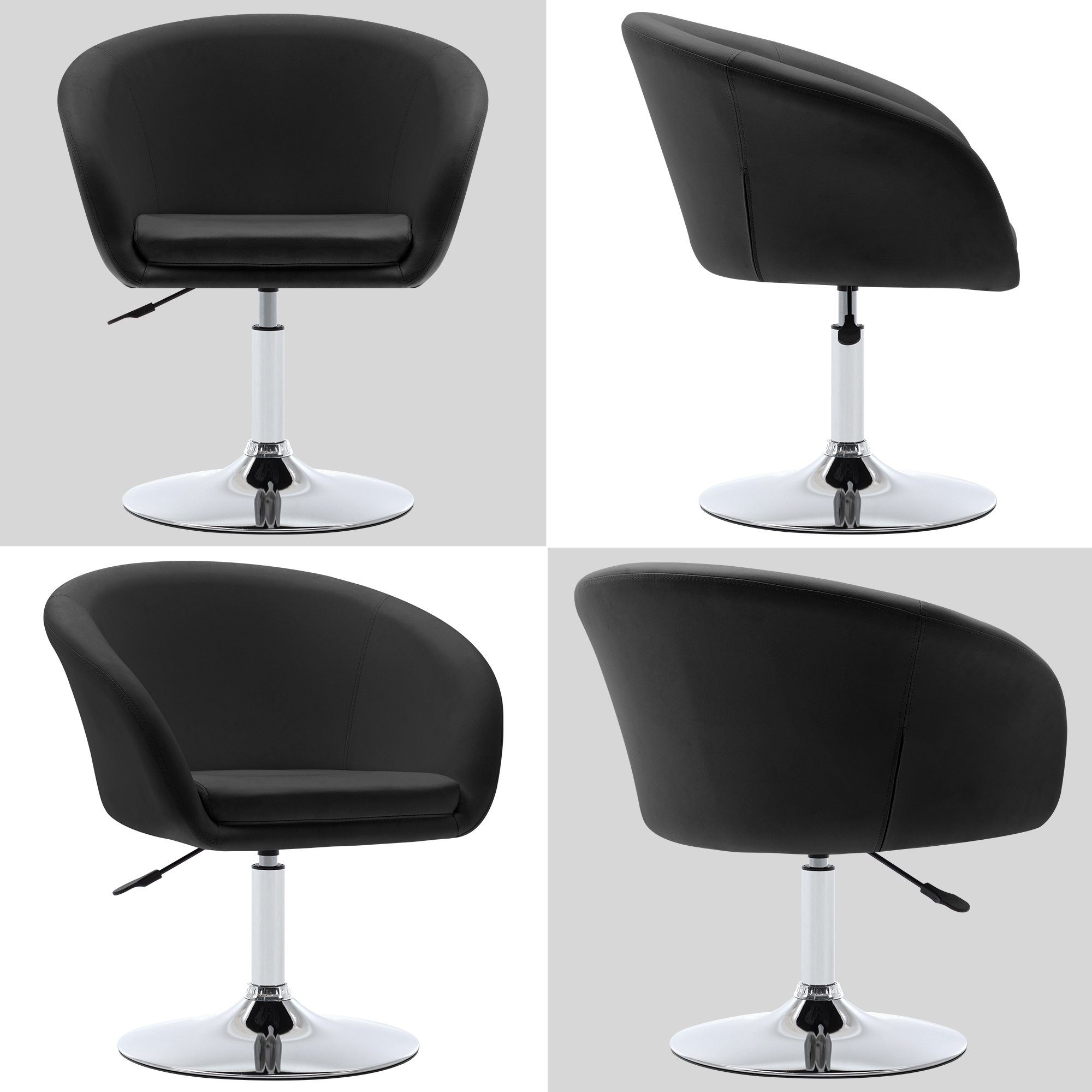 Duhome Loungesessel (WY440), Schminkstuhl Cocktailsessel Drehstuhl Höhenverstellbar mit Armlehne
