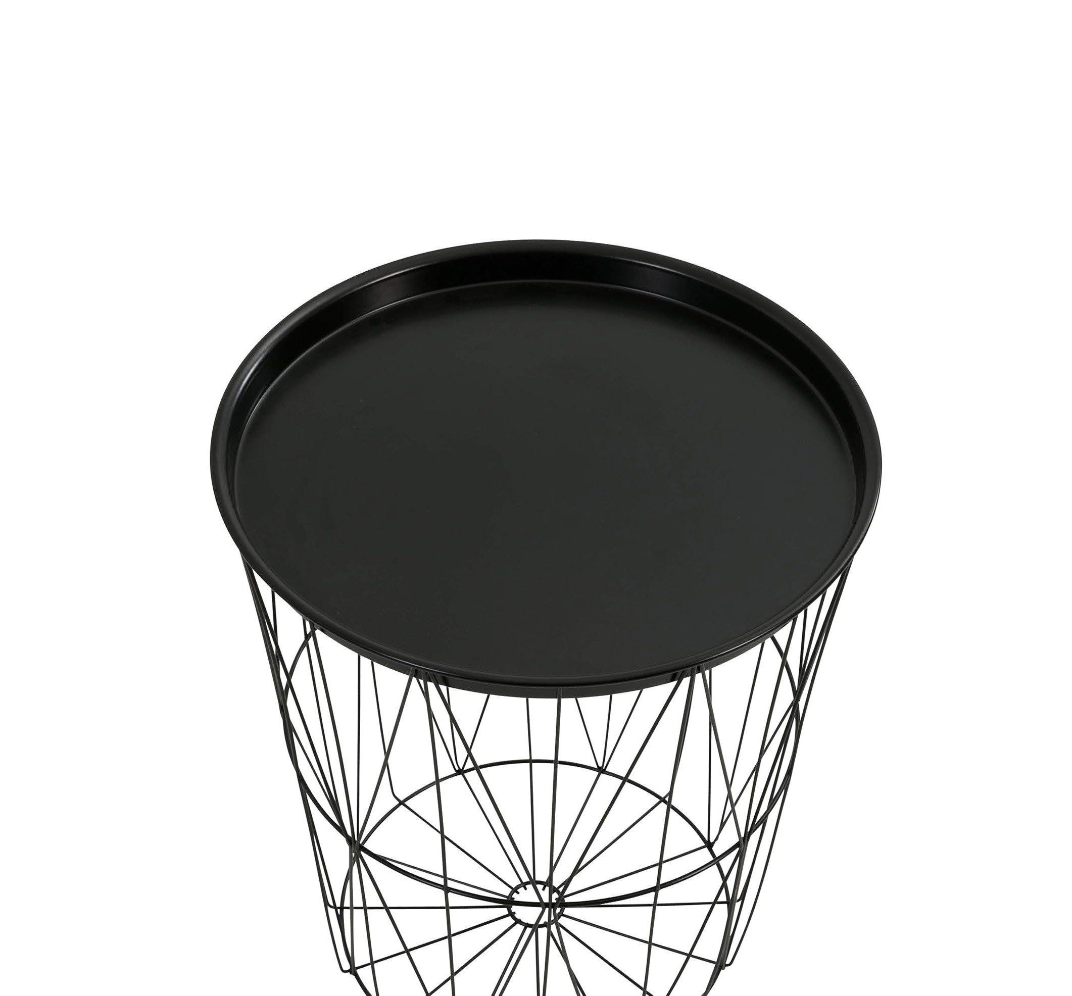 Greemotion Beistelltisch mit abnhembarem Tablett - vielseitig & dekorativ, Durchmesser: 40 cm, Höhe: 46 cm