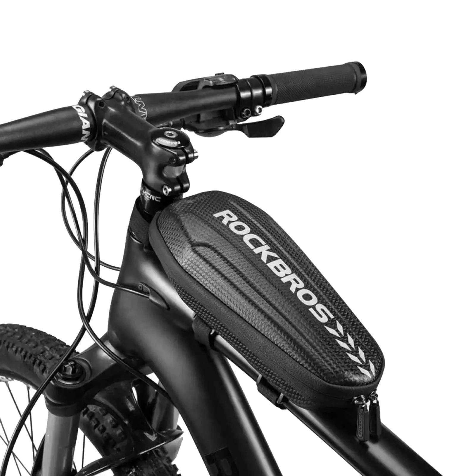ROCKBROS Fahrradbox MTB Rennrad E-Bike Fahrrad Rahmentasche 3 Liter, wasserdicht Hardcase Tasche Rohrbefestigung