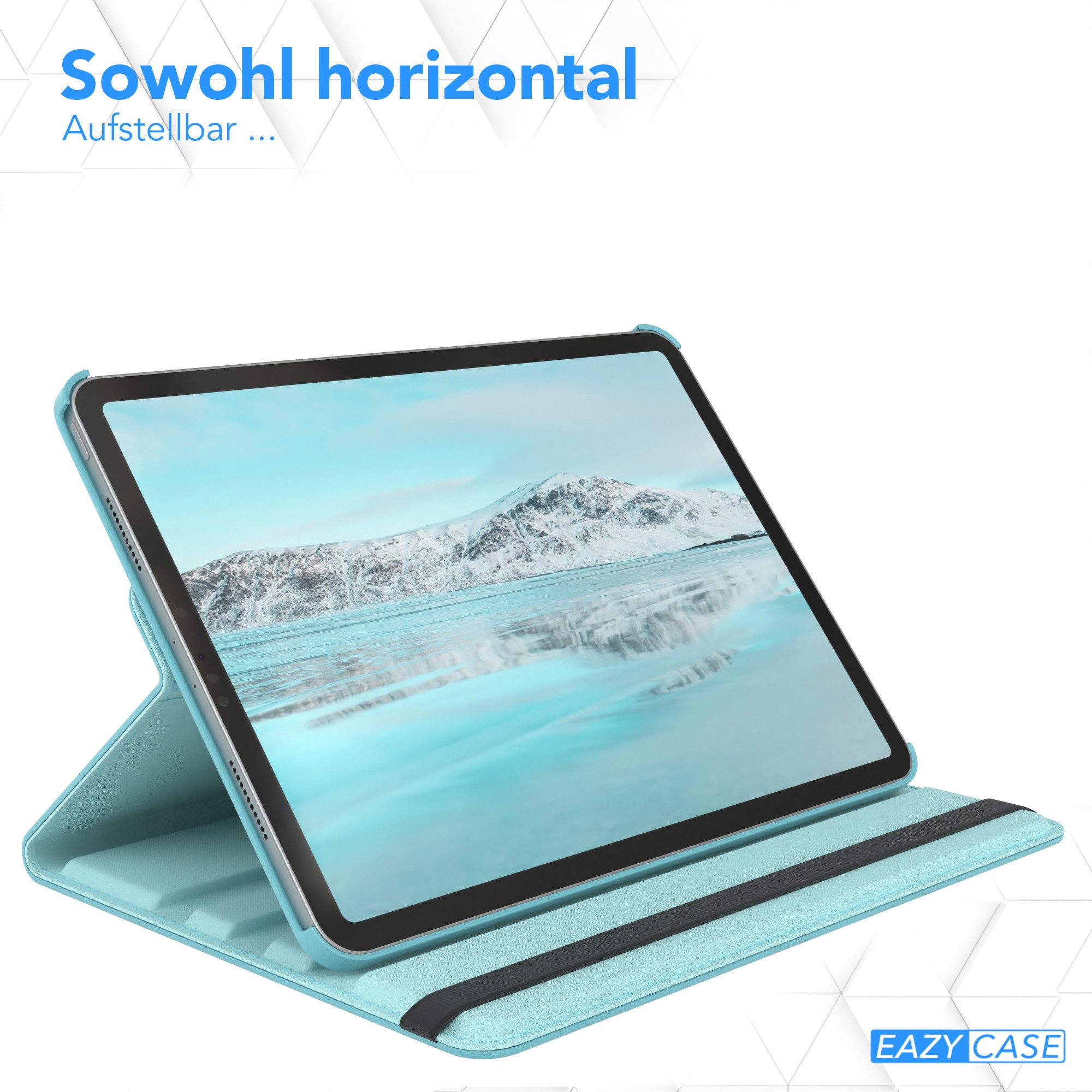 EAZY CASE Tablet-Hülle Rotation Case für iPad Pro 11" 1./2./3./4. Gen. 11 Zoll, Schutzasche für Tablets Flipcase Hülle Kratzschutz Displayschutz Blau – Bild 4 von 5