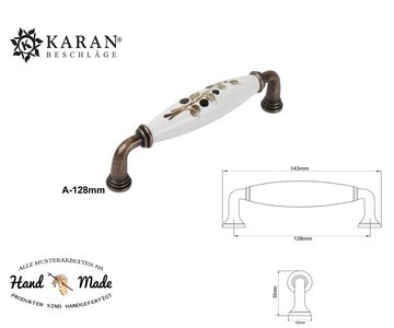 KARAN BESCHLÄGE Möbelgriff Möbelgriff, Schrankgriff, Schubladengriff, Porzellan Handbemalt