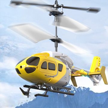 Kpaloft RC-Helikopter Hubschrauber, 2.5-Kanal, RTF, mit LED-Licht, Gelb, für Jungen, Erwachsene
