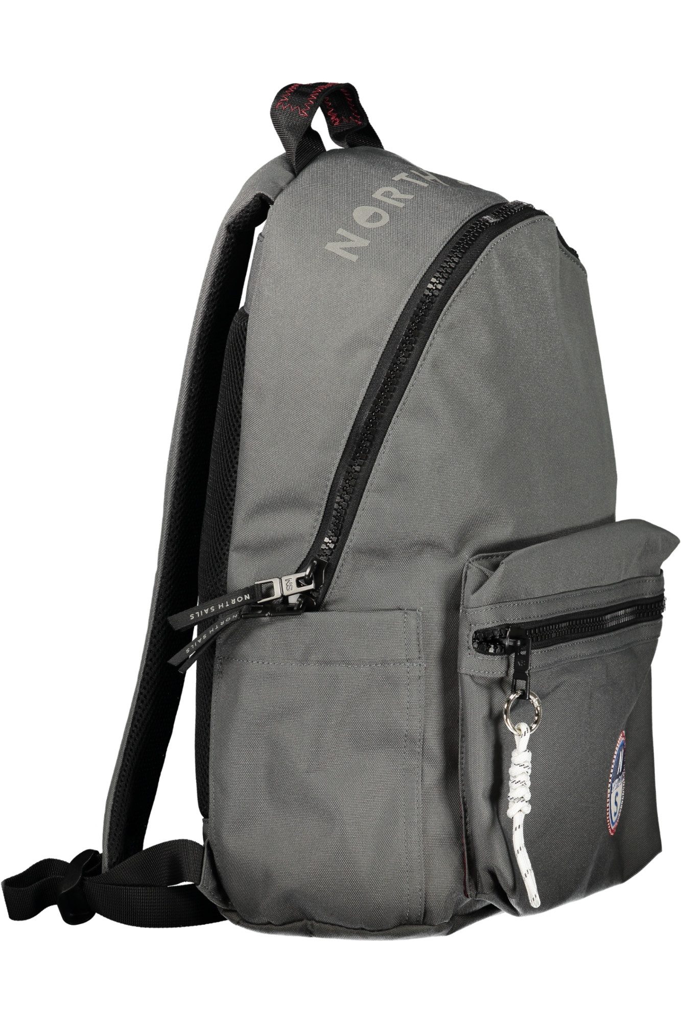 North Sails Rucksack, Moderner Grauer Herren-Rucksack mit Laptopfach und Kontrastdetails