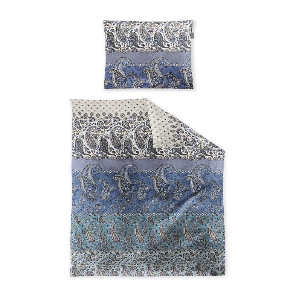 Irisette Bettwäsche Feinbiber Bettwäsche Gwendolyn in Blau 155 x 220 cm, Fe günstig online kaufen