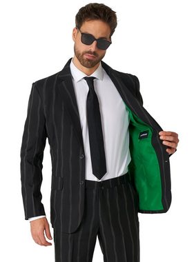 Opposuits Kostüm Glow in the Dark Nadelstreifen, Für verkehrssichere Gentlemen: eleganter Anzug mit im Dunkeln leuchte