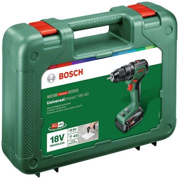 Bosch Home & Garden Akku-Schlagbohrschrauber UniversalImpact 18V-60, Inkl. Koffer, mit Akku 18V/2Ah und Ladegerät