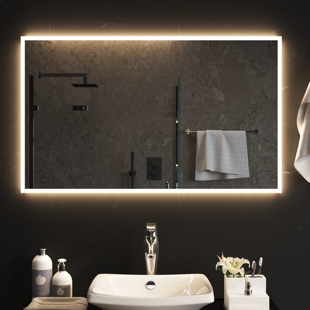 furnicato Wandspiegel LED-Badspiegel 60x100 cm | Wandspiegel