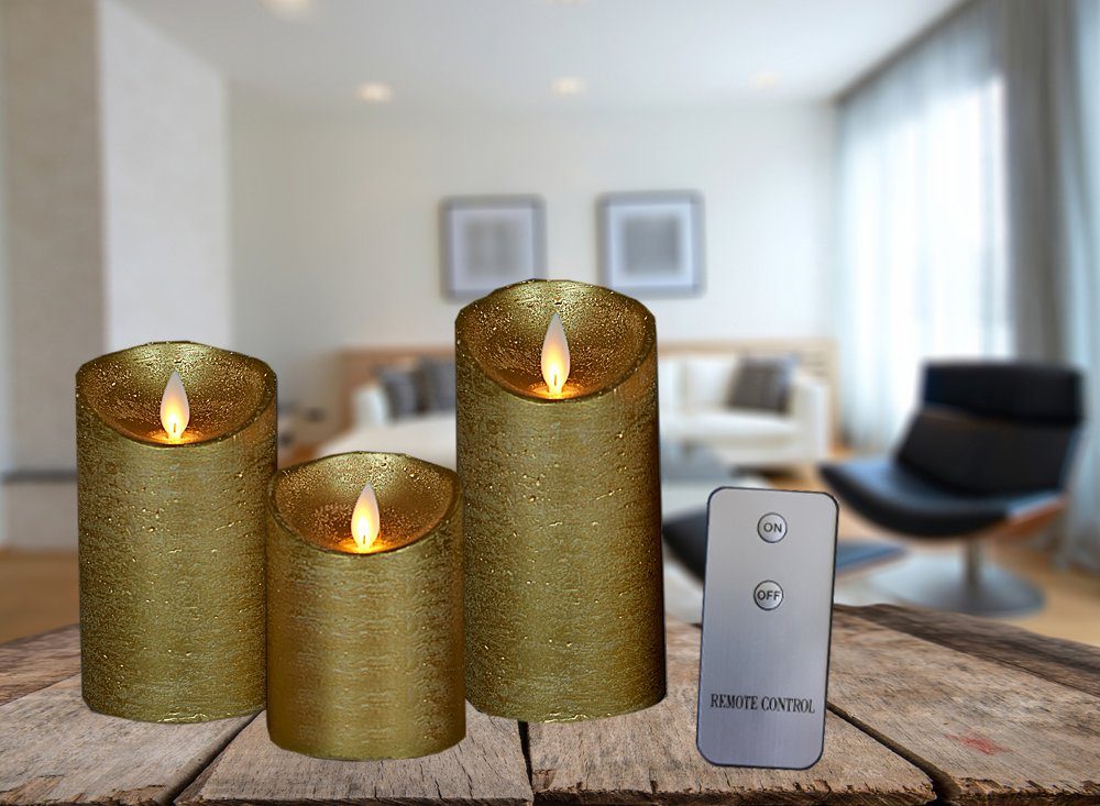 LED-Kerzen Mit Fernbedienung - 2er Set Mit Timer & Flackernder Flamme