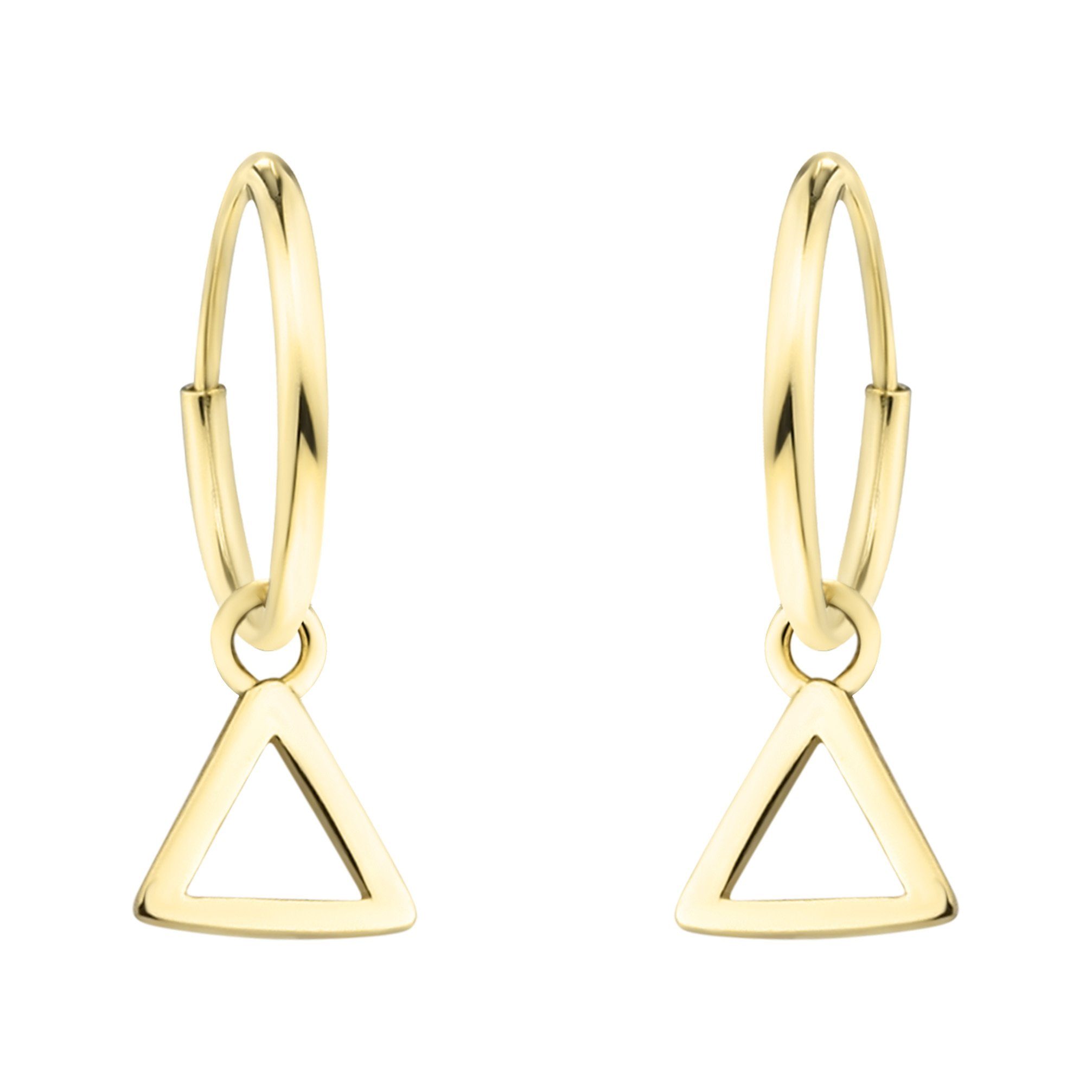Sofia Milani Paar gold Dreieck, 925 Ohrhänger Silber Schmuck Damen
