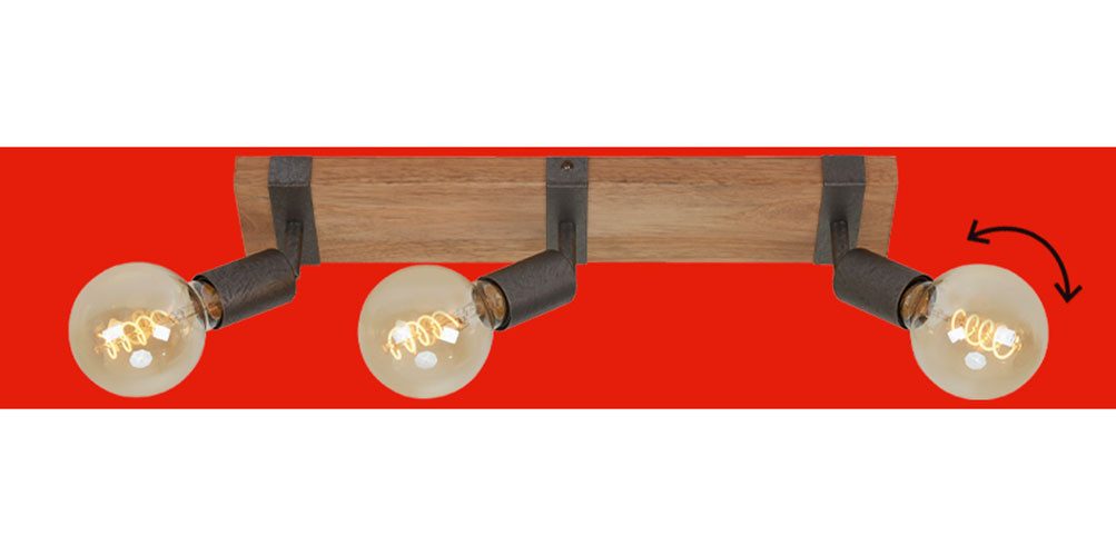 Briloner Leuchten LED Deckenspot WOOD BASIC