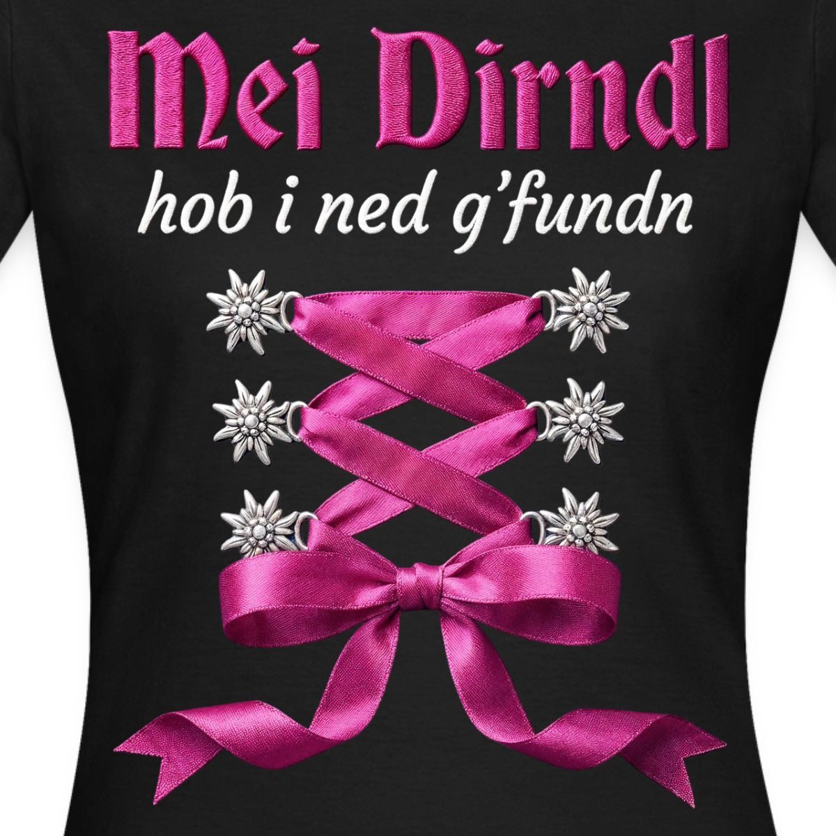 Spreadshirt T-Shirt Ersatz Dirndl Oktoberfest Dirndl Nicht Gefunden Frauen T-Shirt (1-tlg) Slim Fit, fällt klein aus – Bild 2 von 5