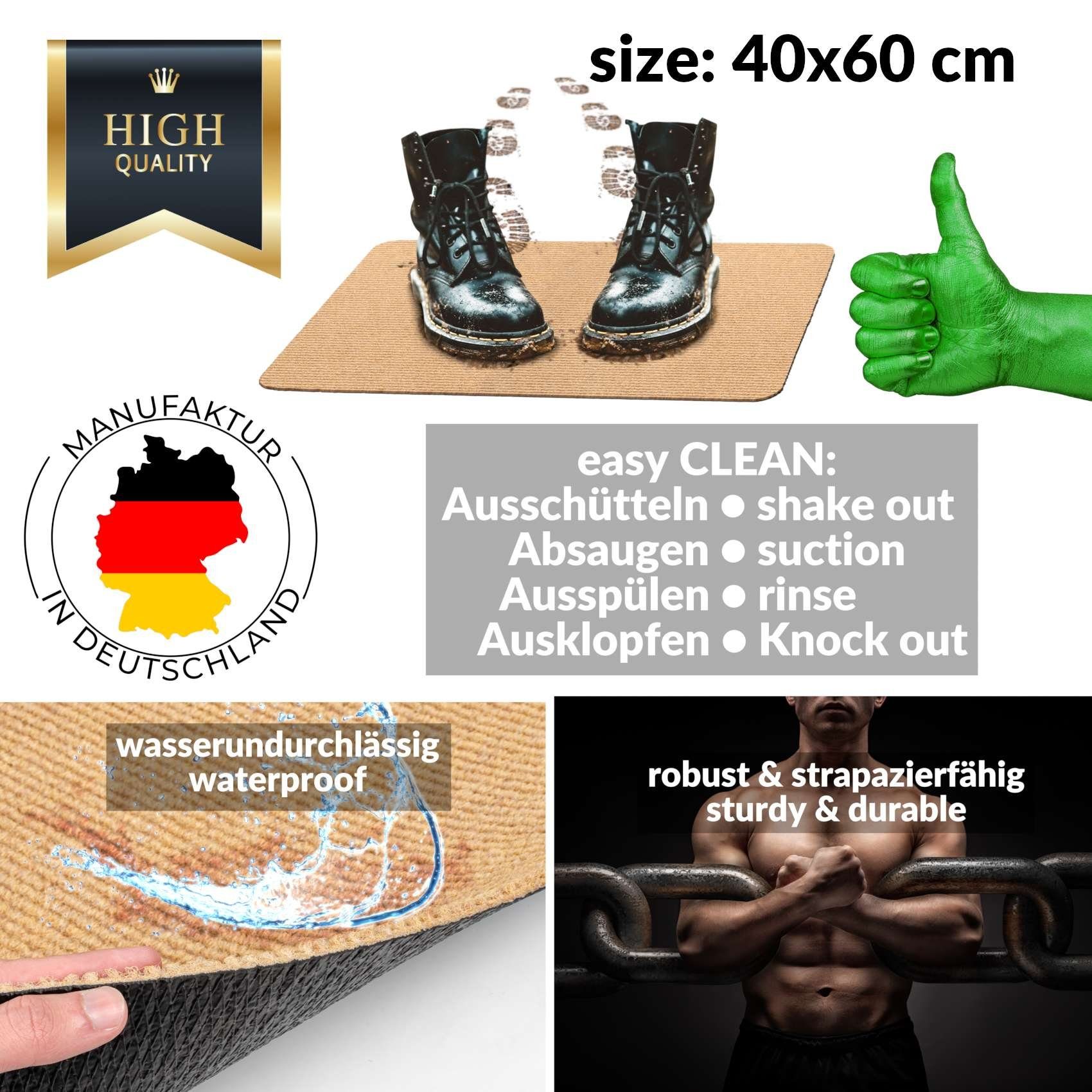 ANRO Fußmatte Türvorleger Schmutzfangmatte JUMBY, eckig, günstig online kaufen