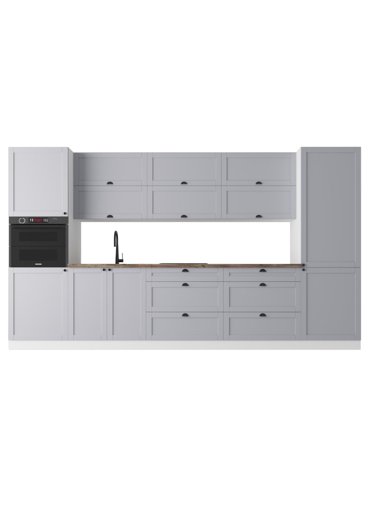 ROYAL24_MARKT Кухниzeile K48-G360 - Linea - Eine perfekte Balance zwischen Form und Funktion, (Komplett Set), Top Stoffe - Exklusiv - Hochwertig.
