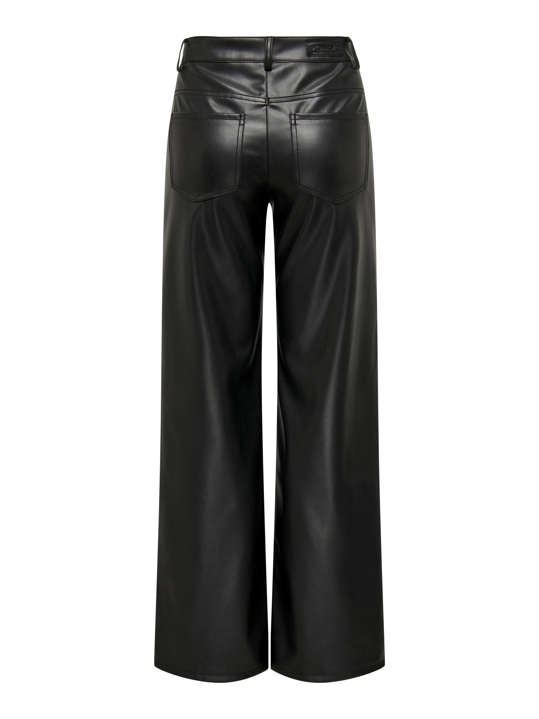 ONLY Stoffhose ONLMADISON LIFE HW WIDE FAUX LEATH günstig online kaufen