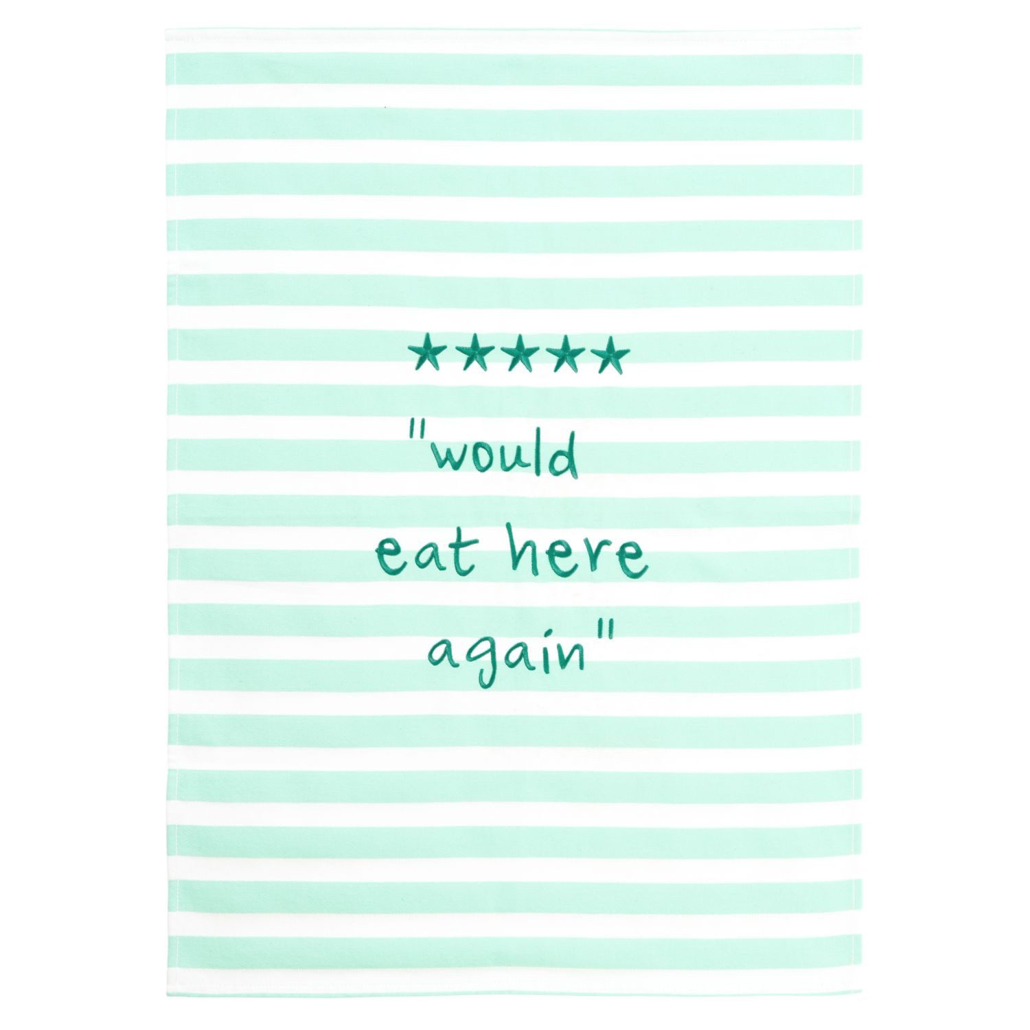 ASA SELECTION Geschirrtuch Would Eat Here Again 50 x 70 cm, (1-tlg)