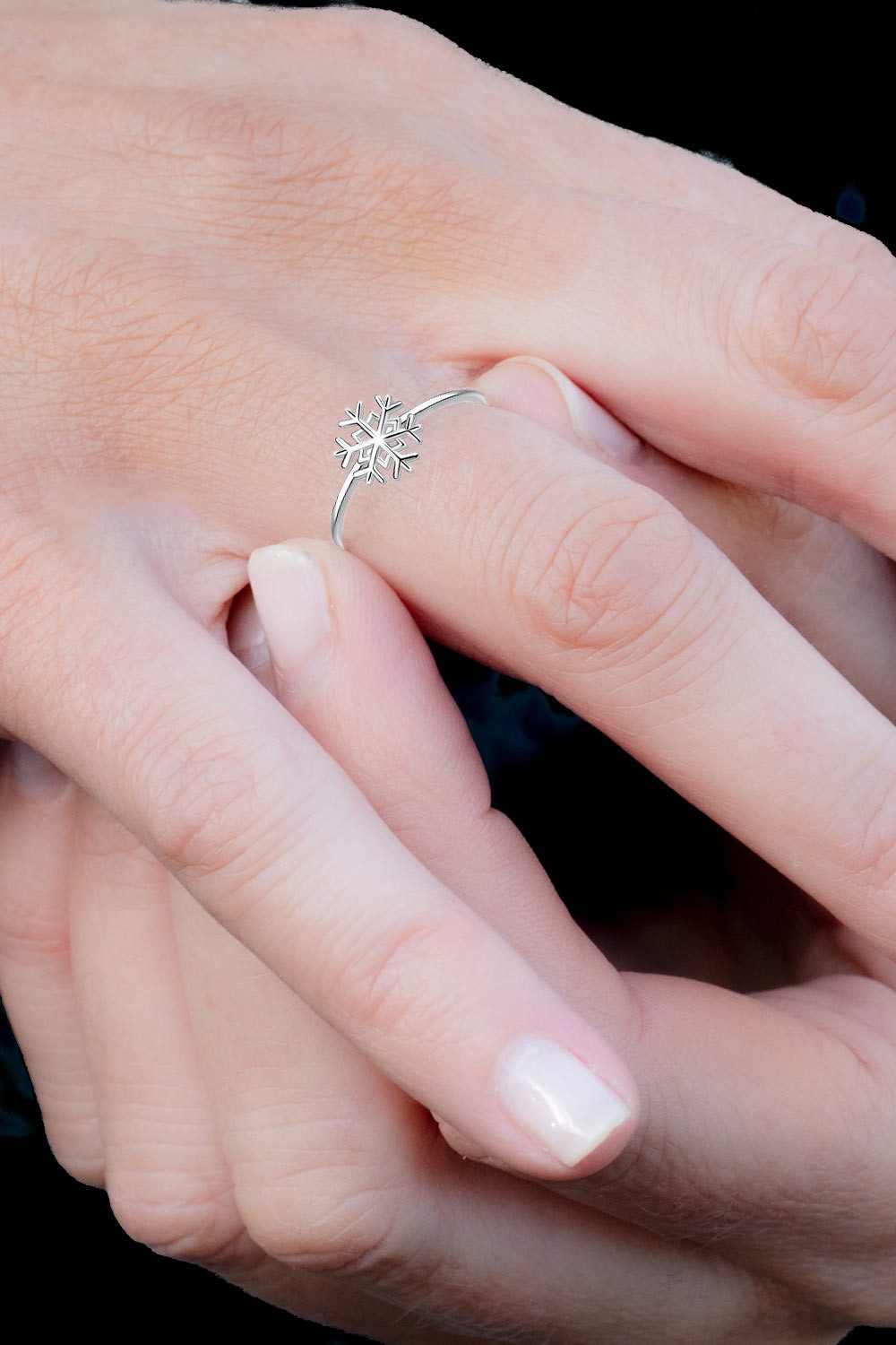 Order & Smile Schmuck Silberring Ring Schneeflocke: Damenring Silber 925 – Bild 2 von 2