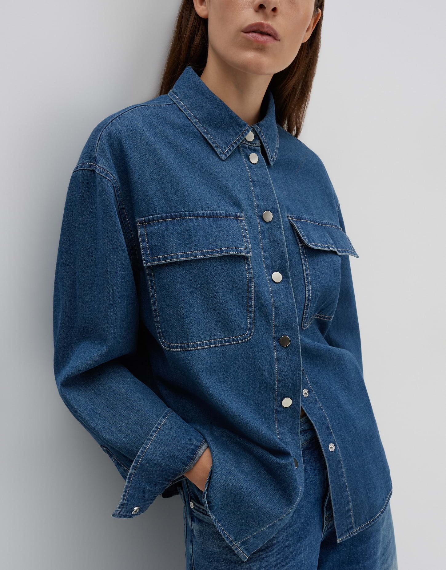 someday Langarmbluse ZADDISON Regular aus Denim