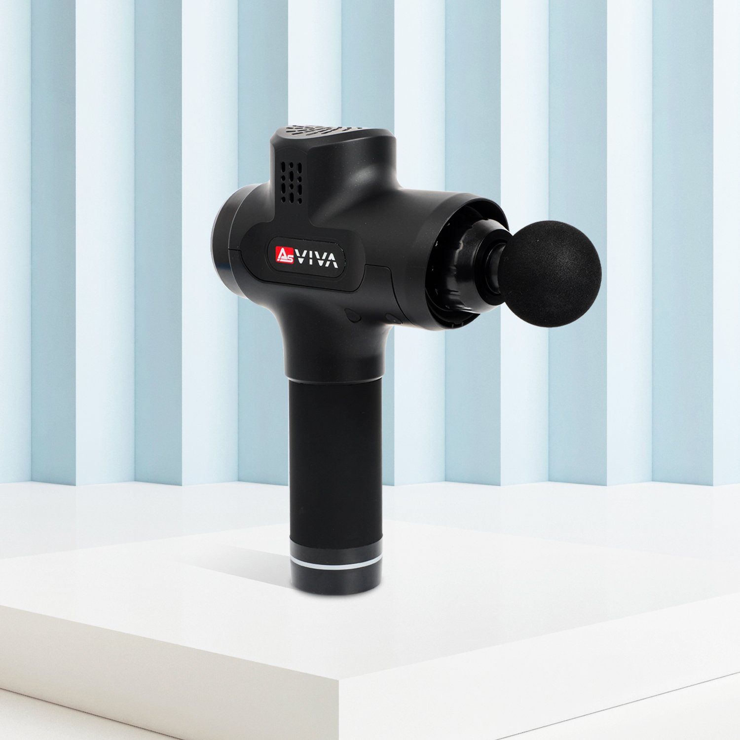 AsVIVA Massagepistole MGN1 Massage Gun Physiovibe Pro, Wärmeaufsatz mit 3 Stufen, LCD Touchscreen Display, 8h Akkulaufzeit