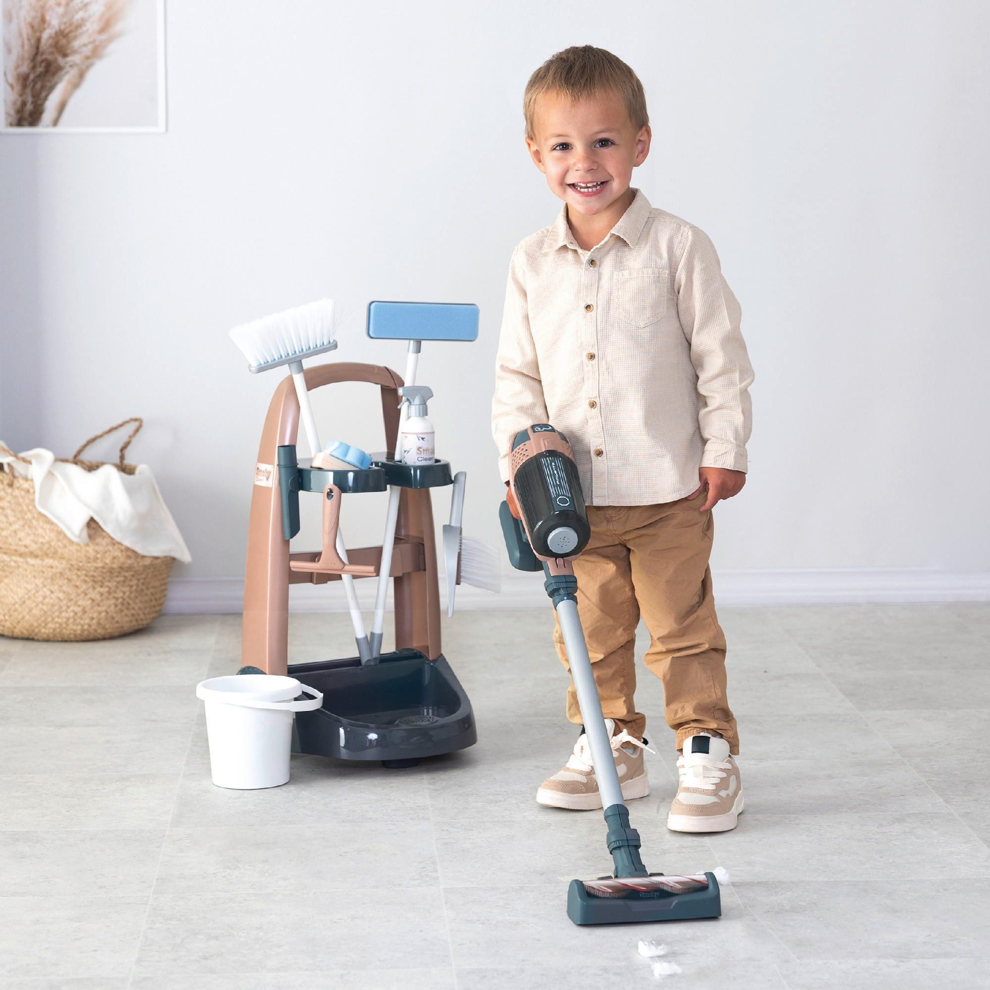 Smoby Kinder-Haushaltsset Spielwelt Haushalt Reinigungstrolley Rowenta 7600330326