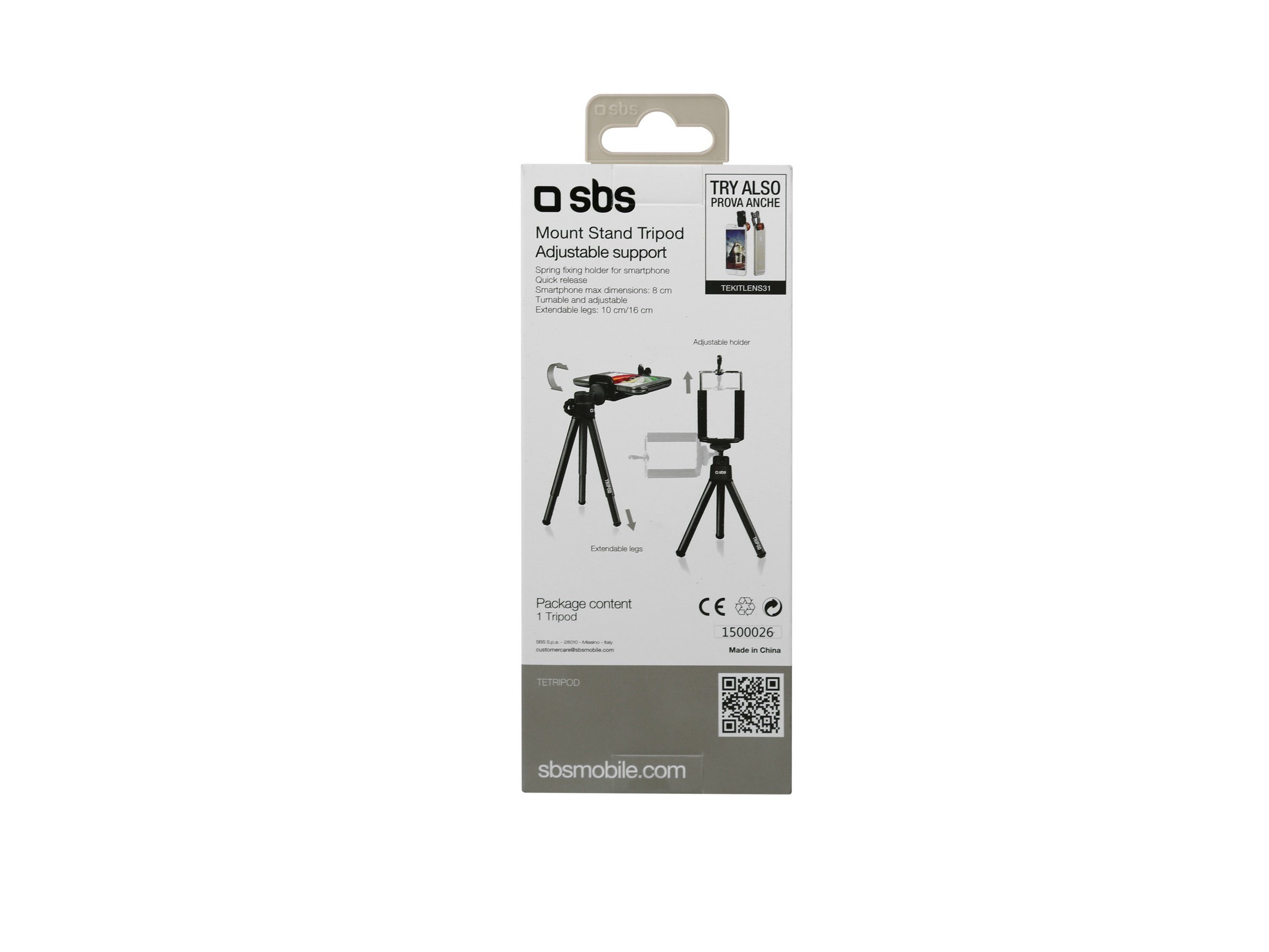 sbs Handy-Halterung SBS Universal Dreibeinstativ für Smartphone - Handy Stativ