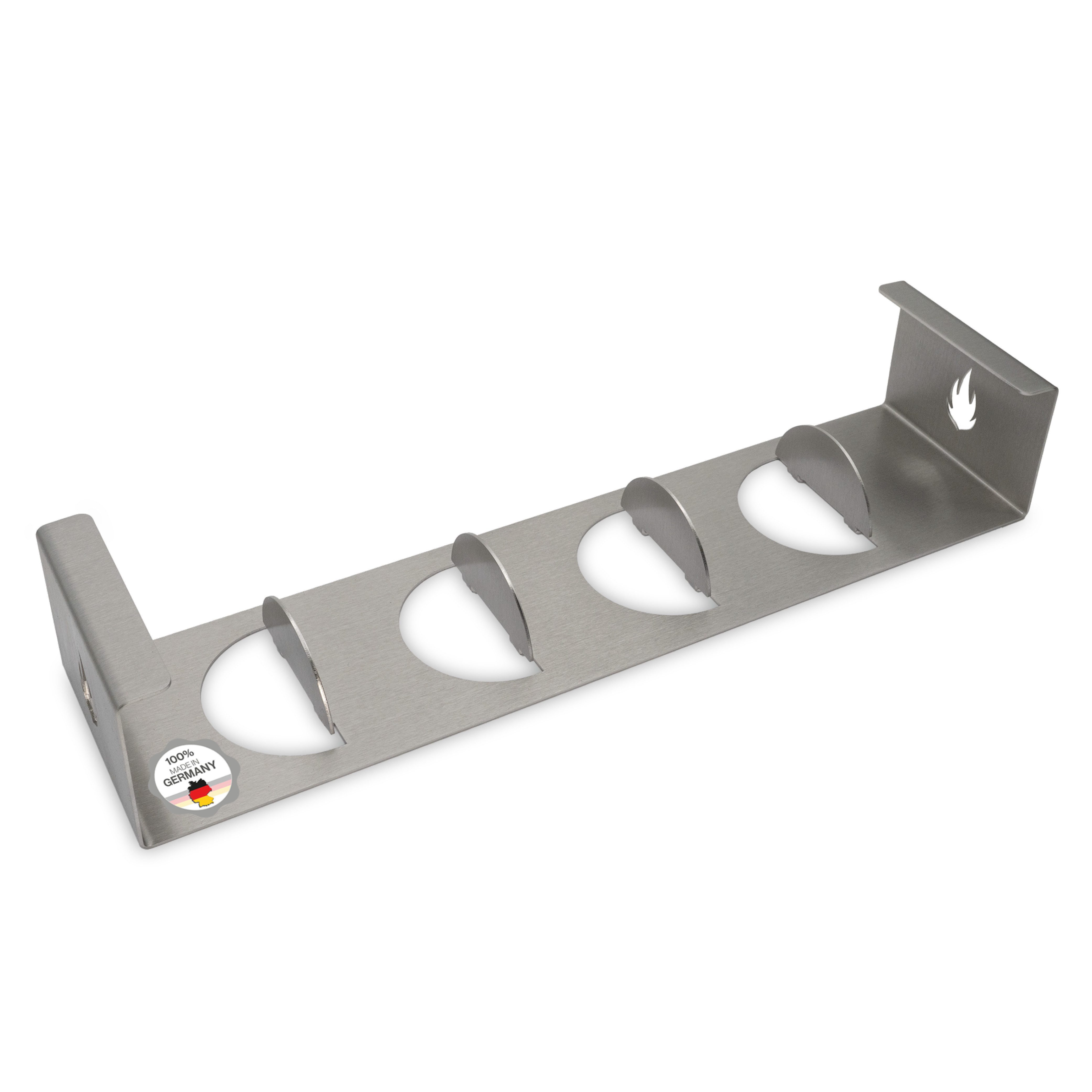 Feuerfest 123 GmbH Grillerweiterung Kartoffel-Halter für den Grill aus hochwertigem Edelstahl (universell einsetzbar), Geeignet für Kohle-, Gas- und Kugelgrills