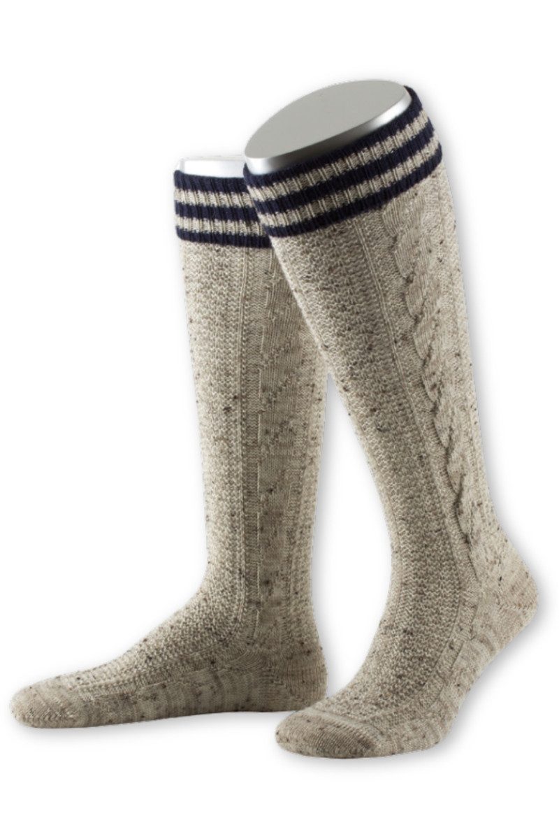 Lusana Trachtensocken Trachten Kniestrümpfe - L8995RT - marine, oliv günstig online kaufen