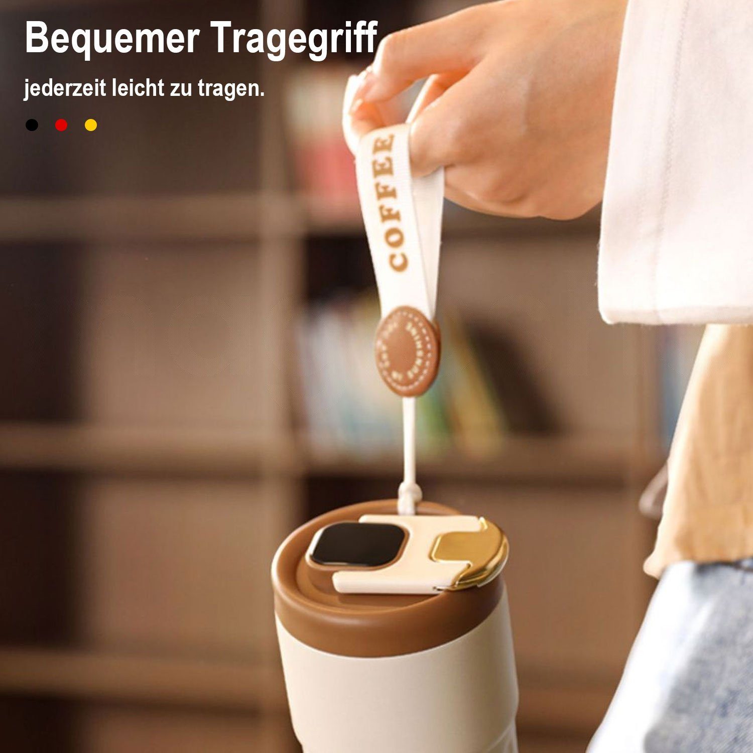 MAGICSHE Isolierflasche Intelligente Anzeige Thermobecher Kaffee Farbe der Temperatur