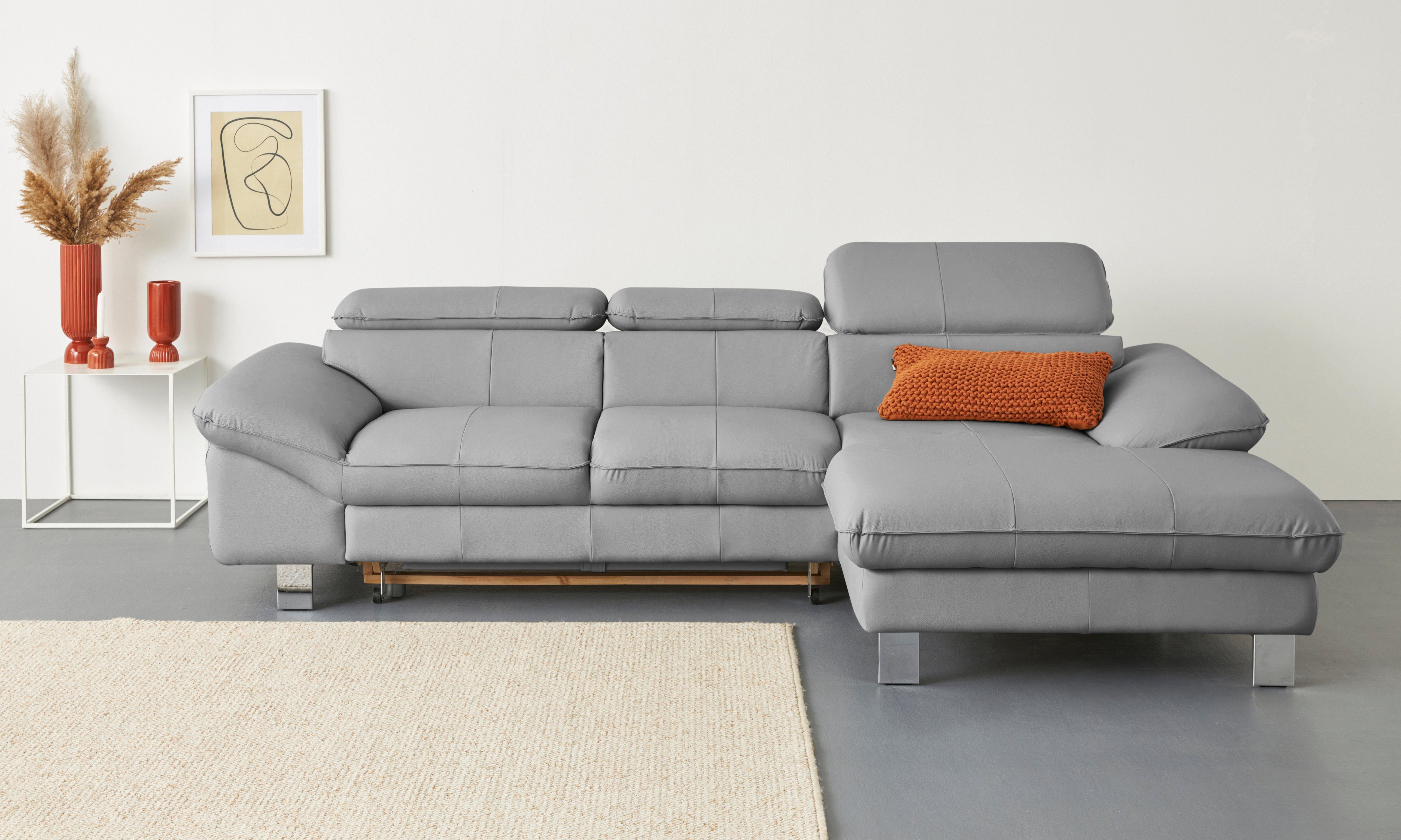 COTTA Ecksofa Driver L-Form, mit Kopfteilverstellung, wahlweise mit Bettfunktion & Bettkasten