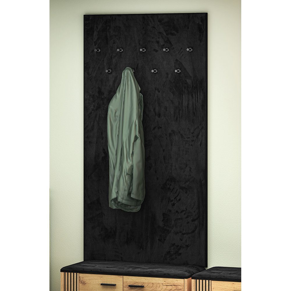 Lomadox Garderobenpaneel VINICA-131, gepolstert, 9 Kleiderhaken, B/H/T: ca. günstig online kaufen