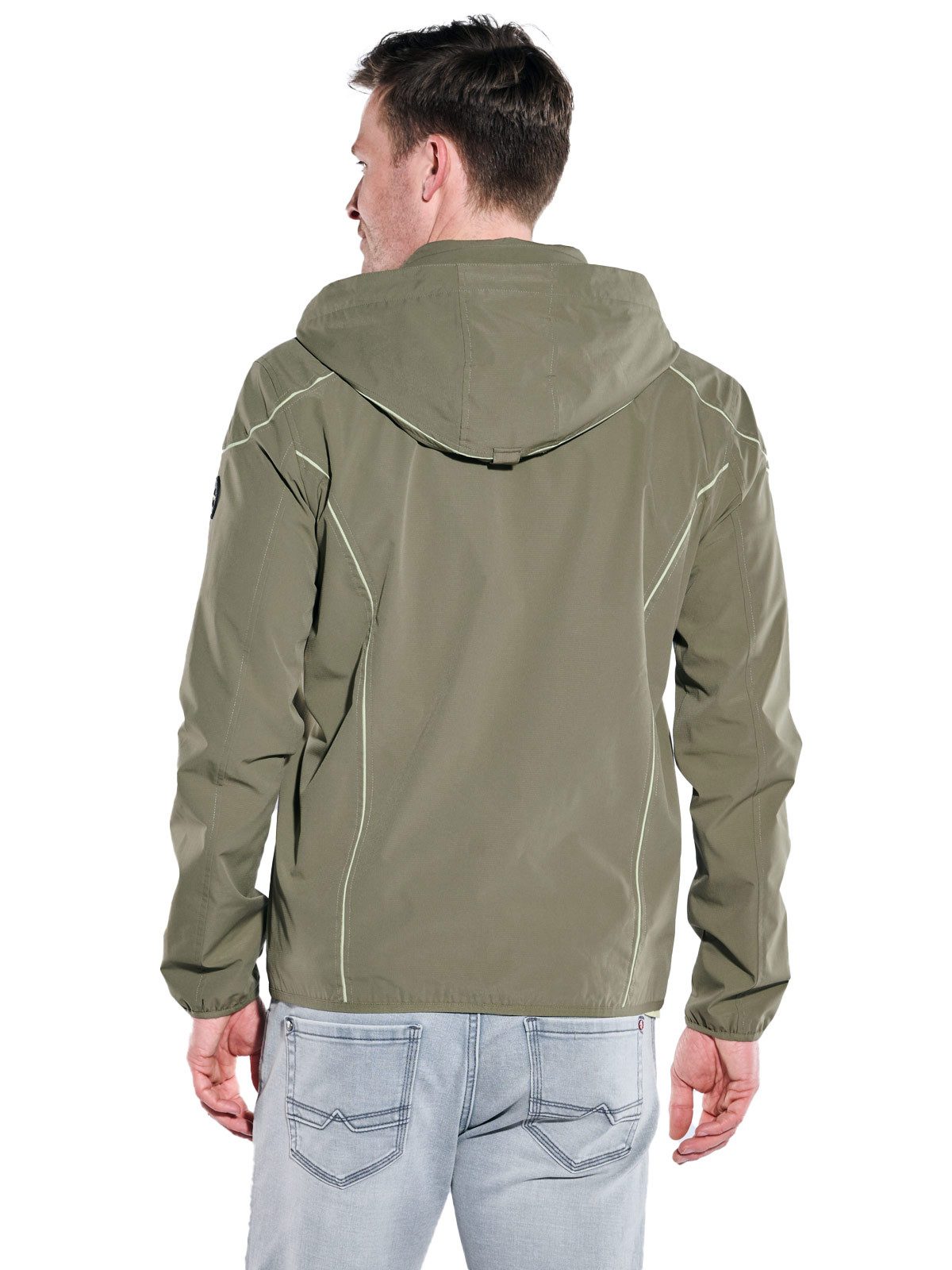 Engbers Kurzjacke Herren Übergangsjacke mit abnehmbarer Kapuze, Khaki
