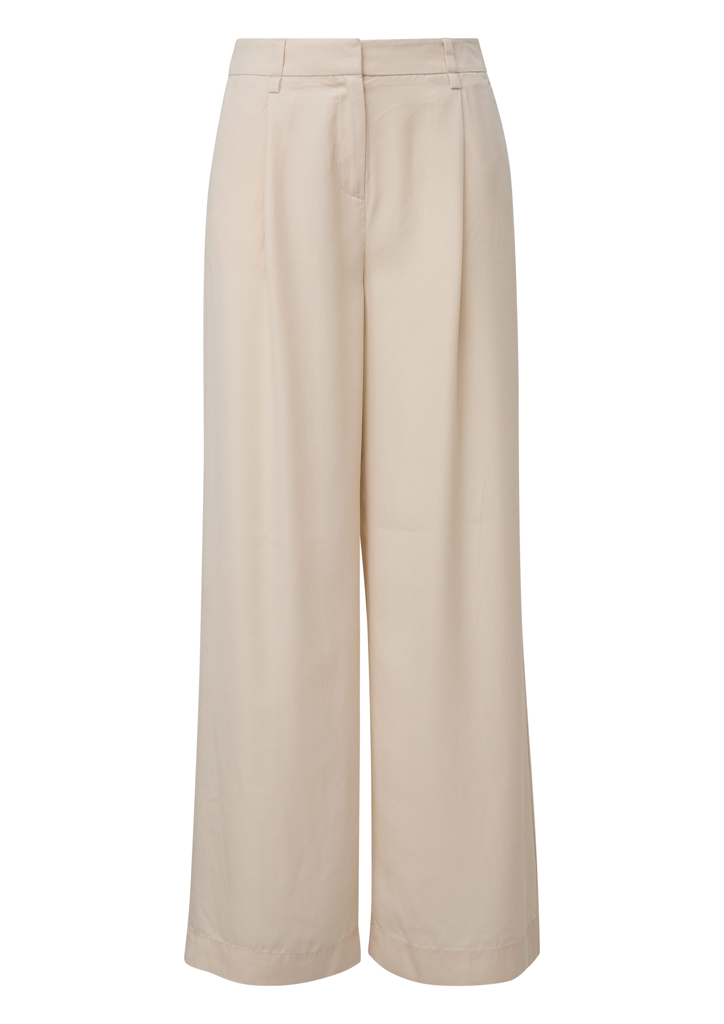 Comma Stoffhose Wide-Leg-Hose aus Lyocell mit Elastikbund und angedeuteten Taschen