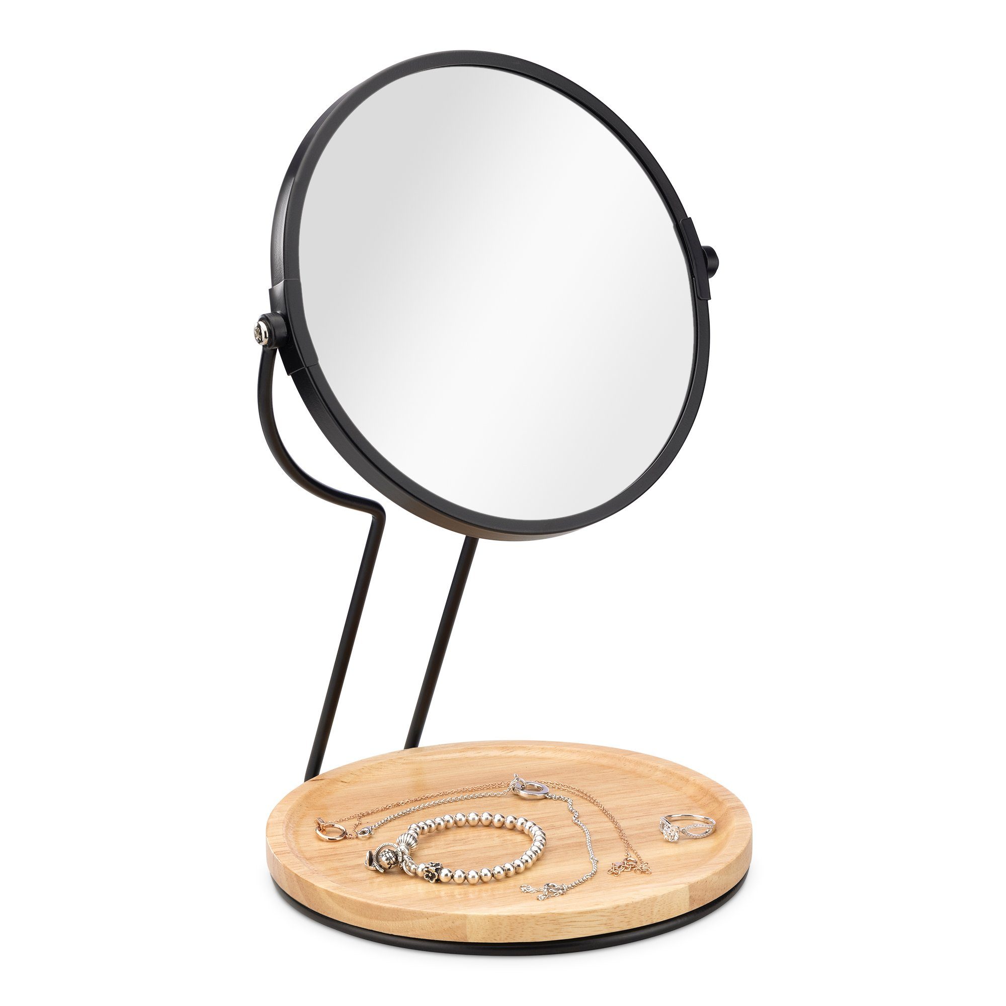 Navaris Kosmetikspiegel Kosmetikspiegel Schminkspiegel - doppelseitiger Spiegel 360°