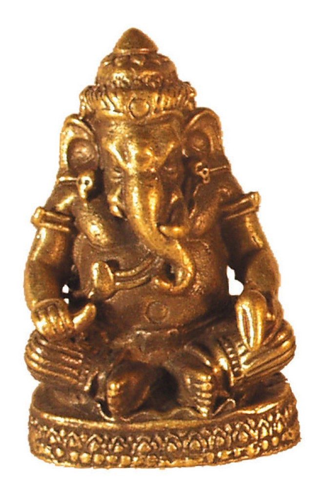 Saraswati Dekofigur Ganesha sitzend Messing 2,5cm