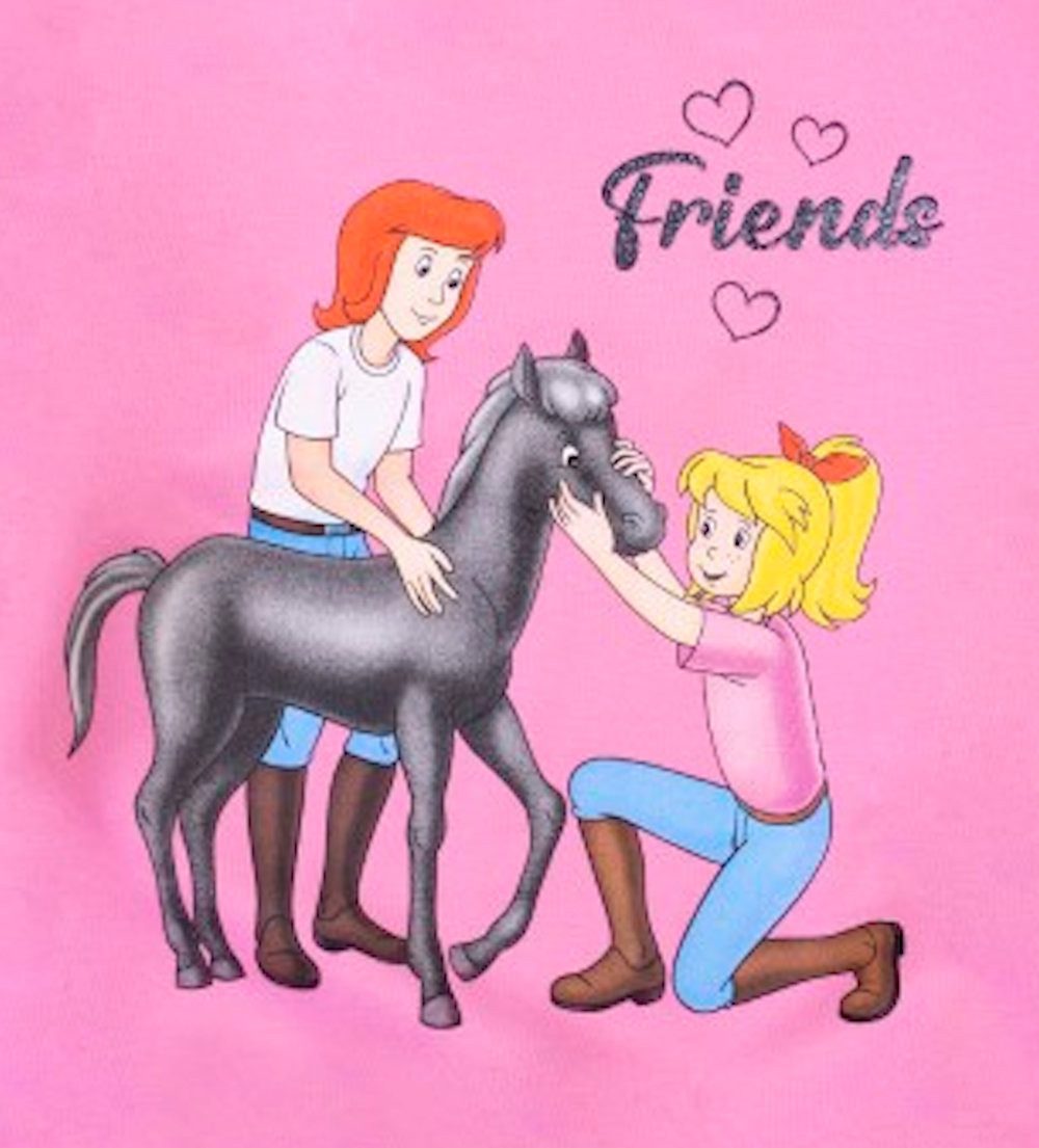 Bibi & Tina Sweatshirt Bibi und Tina Mädchen Sweatshirt Fohlen rosebloom (1-tlg)