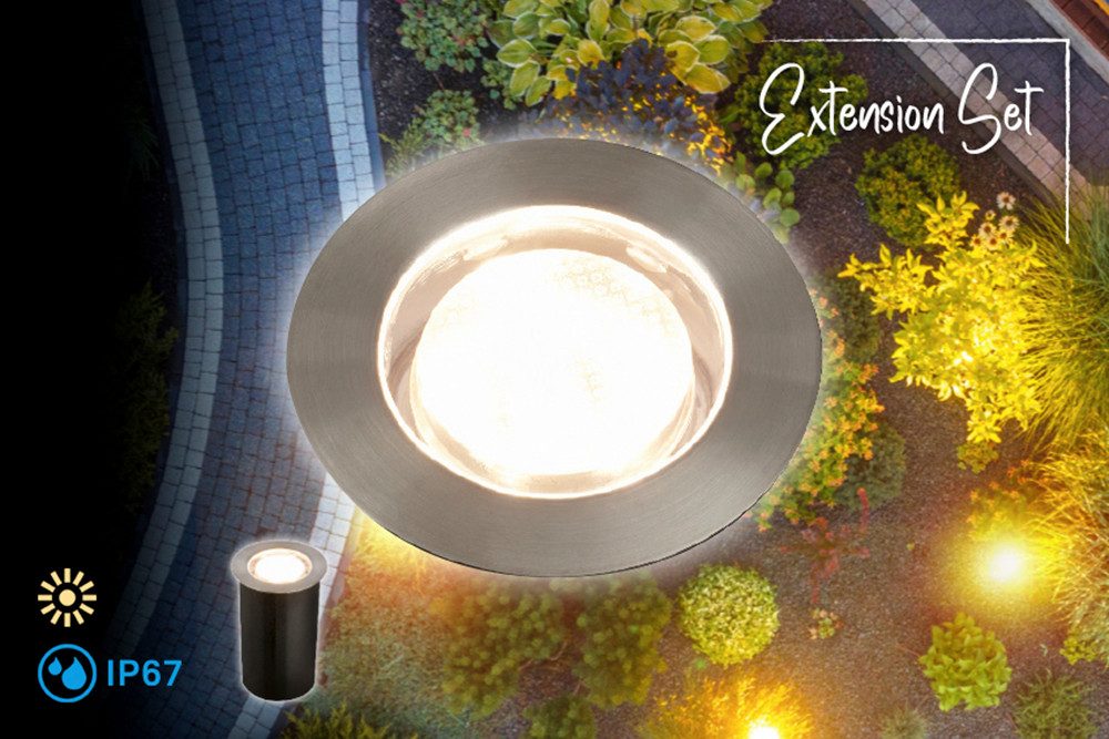 Briloner Leuchten LED Einbauleuchte TILIA, LED fest integriert, 4,5x6,6 cm, Outdoor, Garten, Terrasse