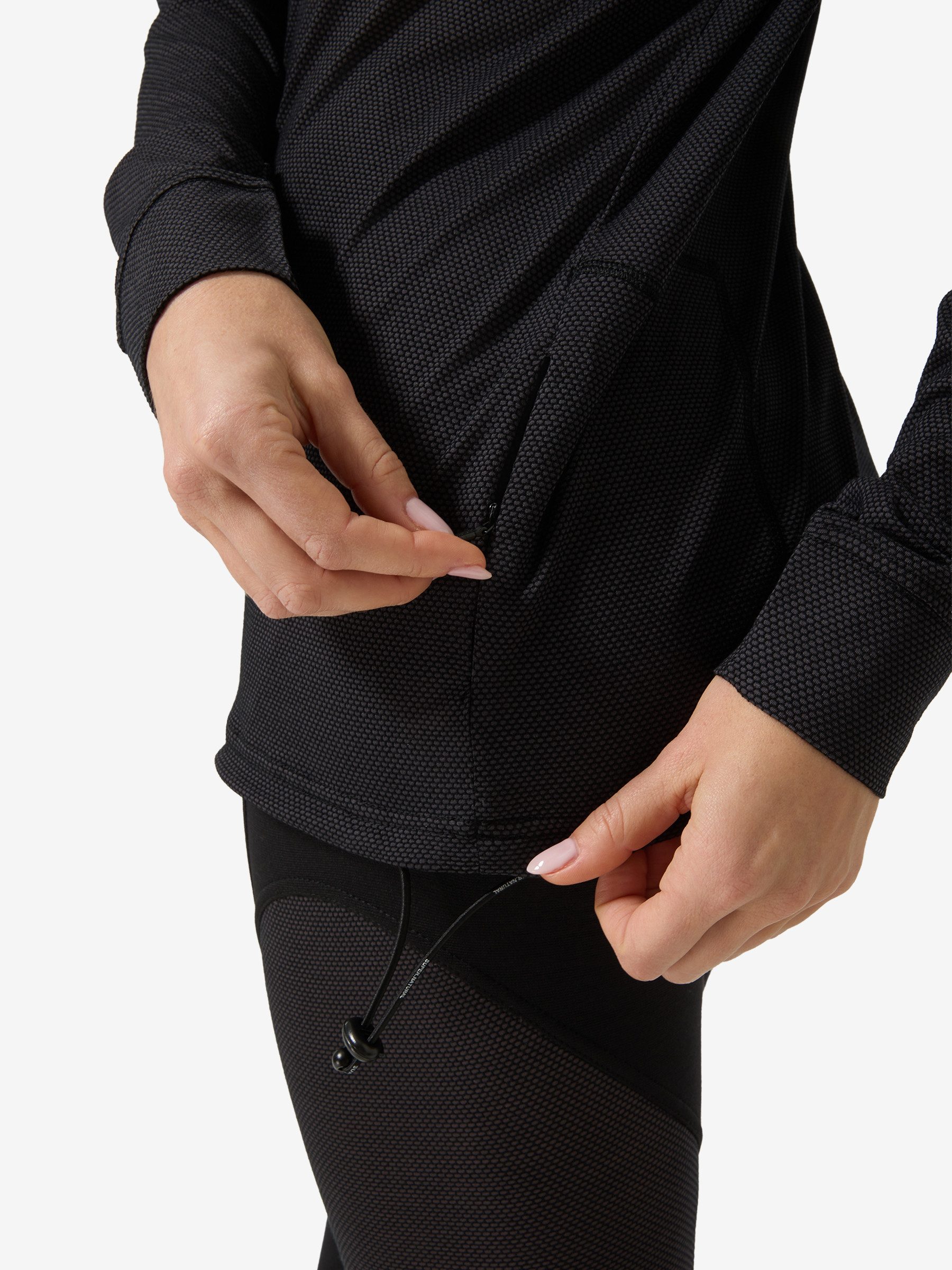 SUPER.NATURAL Langarmshirt für Damen,Merino W LEISURE AIR LS Sehr leicht und extra atmungsaktiv
